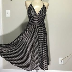 Alyn Paige Halter Brown White Marilyn Dress 6 NWT